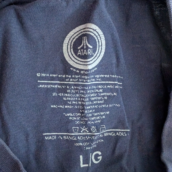 ATARI Retro Video Game Console Graphic Cotton Short Sleeve T-Shirt Men's Size L - Picture 3 of 3